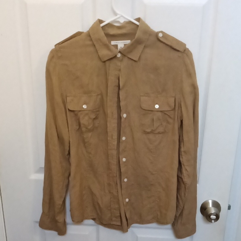 Tan Button-Up Shirt